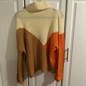 Pink Lily Multicolor Turtleneck Sweater